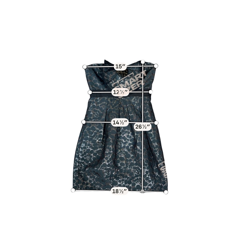 BCBG MAX AZRIA Women‎ Black Metallic Lace Jewel Halter Cocktail Dress Size 0 - Picture 9 of 9